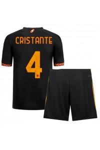 Fotbalové Dres AS Roma Bryan Cristante #4 Dětské Třetí Oblečení 2023-24 Krátký Rukáv (+ trenýrky)